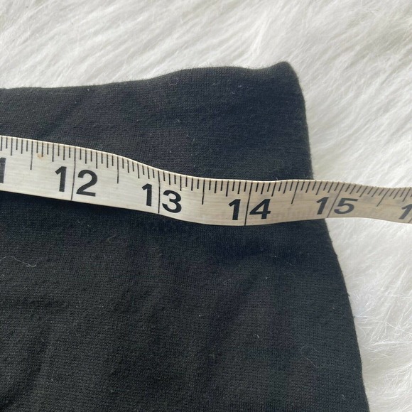 Max Studio Sz Small Black Pencil Skirt Peplum Hem Career Women Knee Length Work - Picture 4 of 5